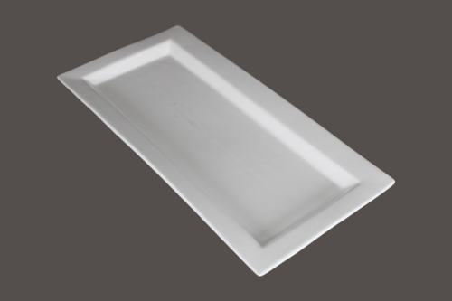 صحن بورسلان مستطيل كريمي