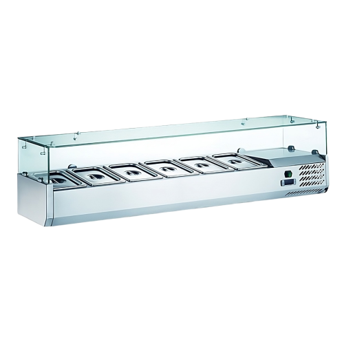 ثلاجة تحضير بنماري  فولاذ مقاوم للصدا 180 سم 1/3