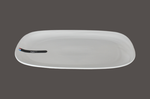 صحن بورسلان مستطيل كريمي