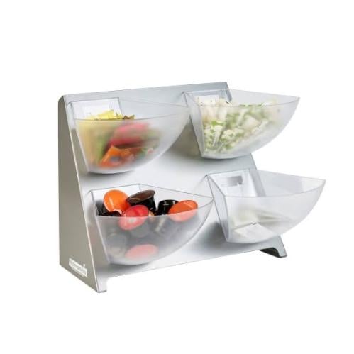 استاند لوازم البار صغير فضي 4 خانات