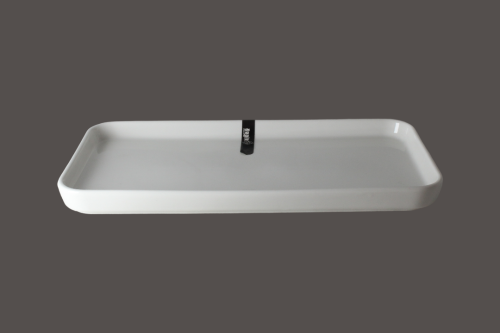 صحن بورسلان مستطيل كريمي