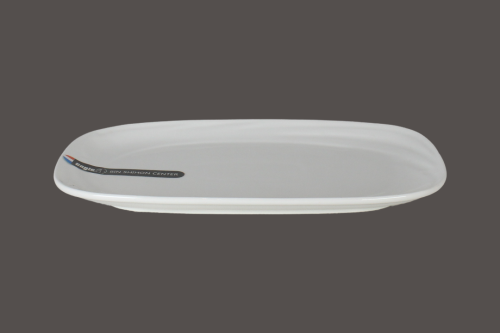 صحن بورسلان مستطيل كريمي