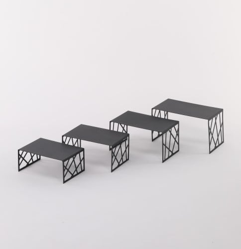 طقم ستاند بوفيه مستطيل اسود