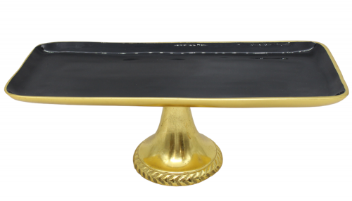 صحن حلويات مستطيل بقاعده 35 سم