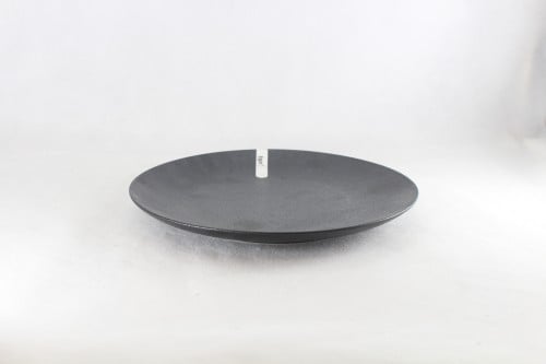 صحن بورسلان دائري اسود خشن