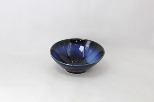 زبدية سلطة بورسلان ازرق غامق 17 سم