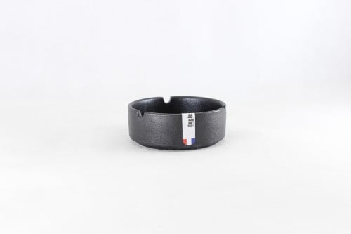 طفاية دخان بورسلان اسود خشن 10 سم