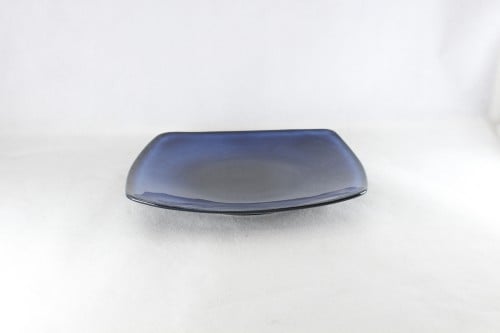 صحن بورسلان مربع ازرق غامق