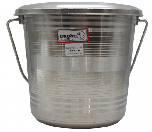 سطل استيل هندي علاقي 9 لتر