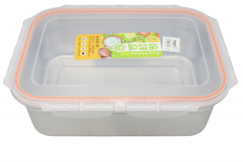 علب تخزين استيل غطاء بلاستيك