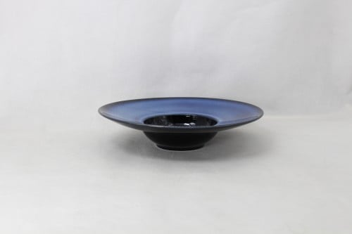 صحن مكرونه بورسلان ازرق غامق 28 سم