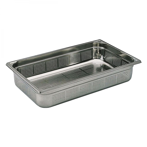 حوض سخان استيل 1/1 مخرم عمق 6 سم  ( ثقيل )