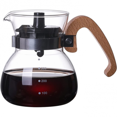 سيرفر زجاج يد خشب 400 مل