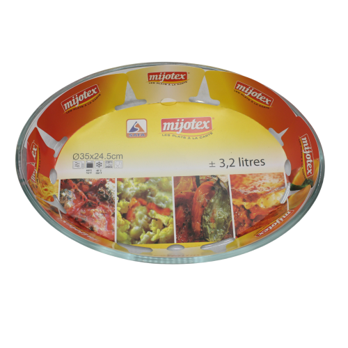 صينيه فرن زجاج بيضاوي 3.2 لتر