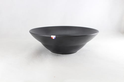 صحن بورسلان عميق اسود خشن 23 سم