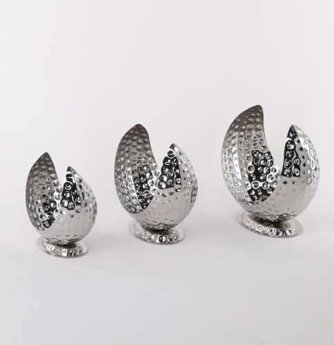 ستاند فواكه فضي نصف قمري