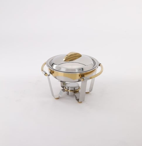 سخان بوفيه استيل دائري ذهبي وفضي 3.5 لتر