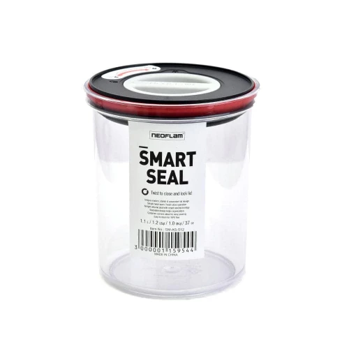 علبة بلاستيك مدور 1 لتر