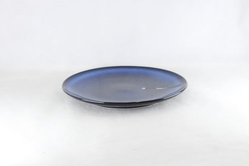 صحن بورسلان دائري ازرق غامق 25 سم