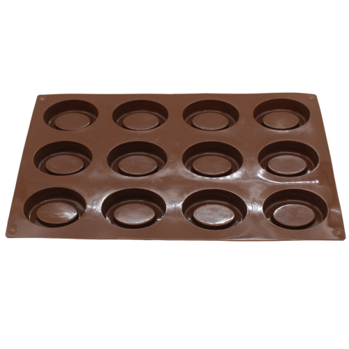 قالب سيليكون بيضاوي بني