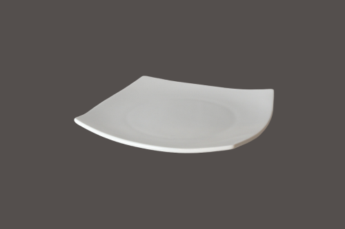 صحن بورسلان كريمي مربع 17*17 سم