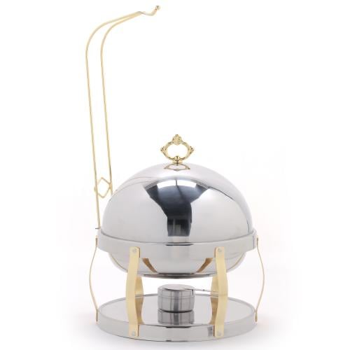 سخان بوفيه دائري ذهبي وفضي مع ستاند 4.5 لتر