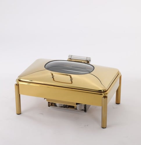 سخان هيدروليك ذهبي مستطيل 9 لتر غطاء شفاف