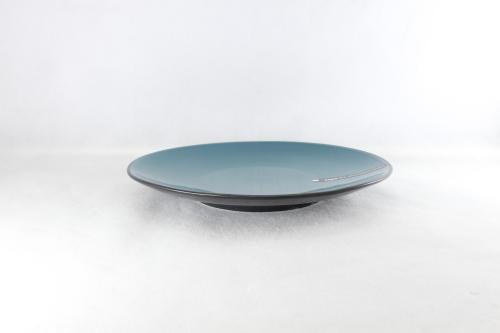 صحن بورسلان دائري اسود وتركوازي