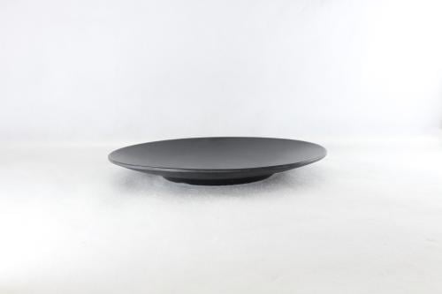 صحن دائري ميلامين اسود 25 سم