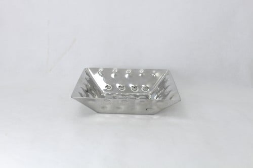 صحن استيل مربع منقوش 18.5 * 18.5 سم