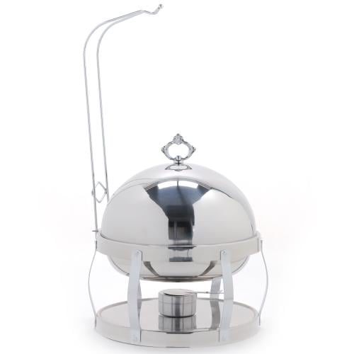 سخان بوفيه دائري فضي مع ستاند 8 لتر