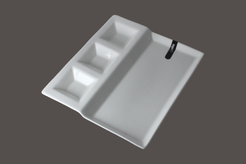 صحن مقسم بورسلان كريمي