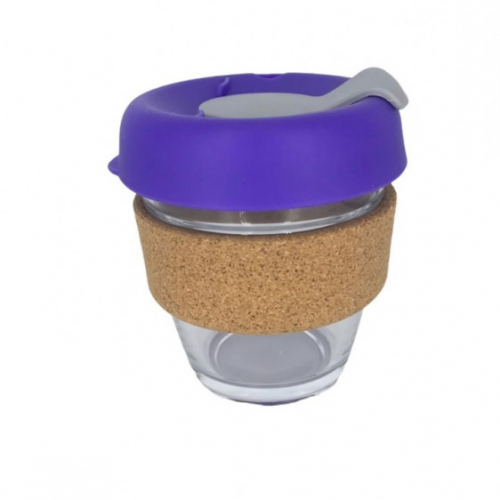 كوب قهوة 8 اونص مسكة خشب بنفسجي