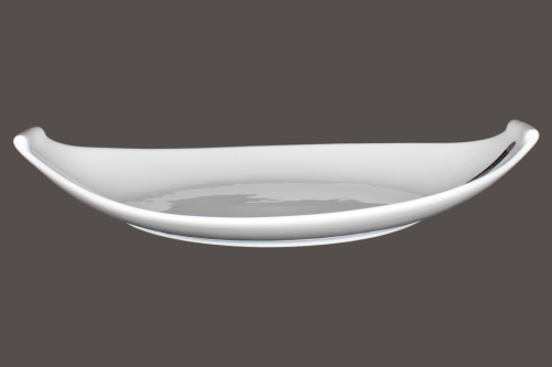 صحن بورسلان بيضاوي كريمي