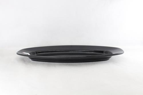 صحن بيضاوي ميلامين اسود 43 سم