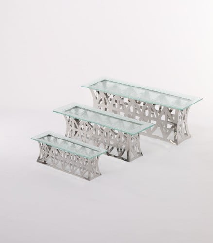 طقم ستاند  بوفيه مقبلات فضي