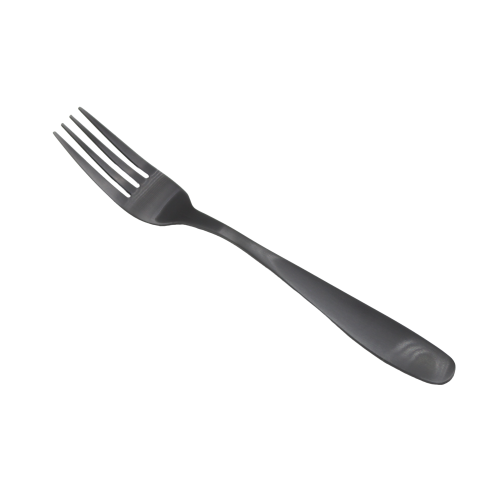 طقم شوكة اكل وسط اسود مطفي (18/10)