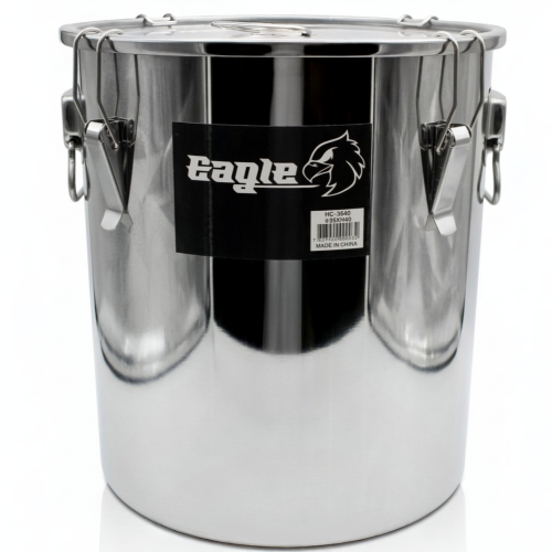 سطل استيل بقفل 40*45 سم سعه 56 لتر