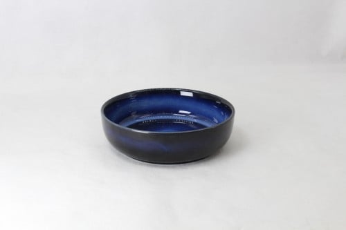 صحن بورسلان أزرق غامق 16 سم