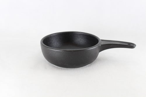 طاوة بورسلان اسود خشن 14 سم