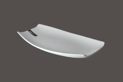 صحن بورسلان مستطيل كريمي