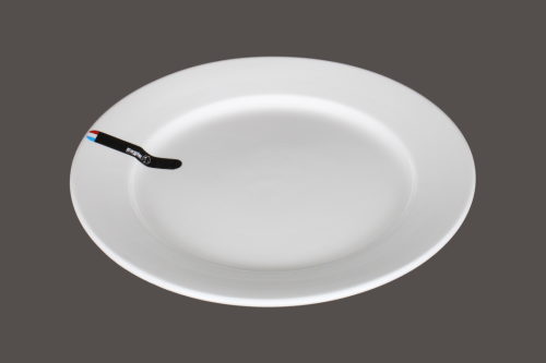 صحن بورسلان دائري كريمي 22.5 سم , 9 انش