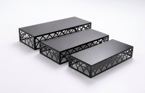 أستاند بوفيه مستطيل اسود كبير ( حبه )