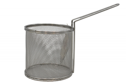 سلة تقديم بطاطس استيل دائري