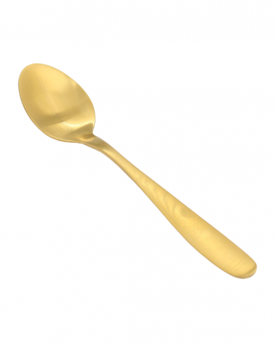 طقم ملعقة حلا ذهبي (18/10)