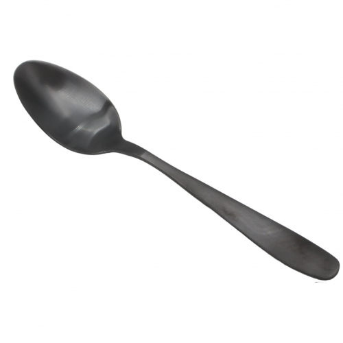 طقم ملعقه اكل وسط اسود مطفي (18/10)