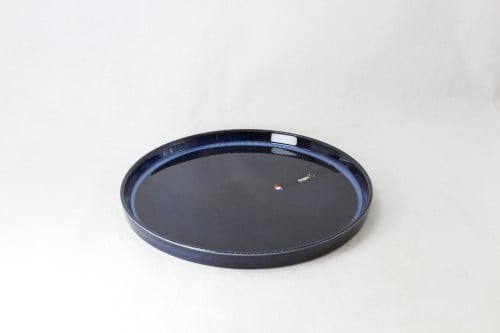 صحن بورسلان ازرق غامق 27