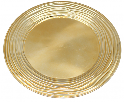 صحن بلاستيك ذهبي