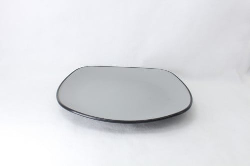 صحن ميلامين اسود ورصاصي