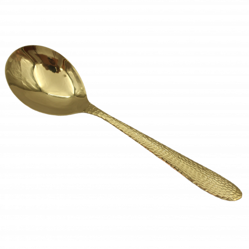 ملعقه خدمه ذهبي منقوش